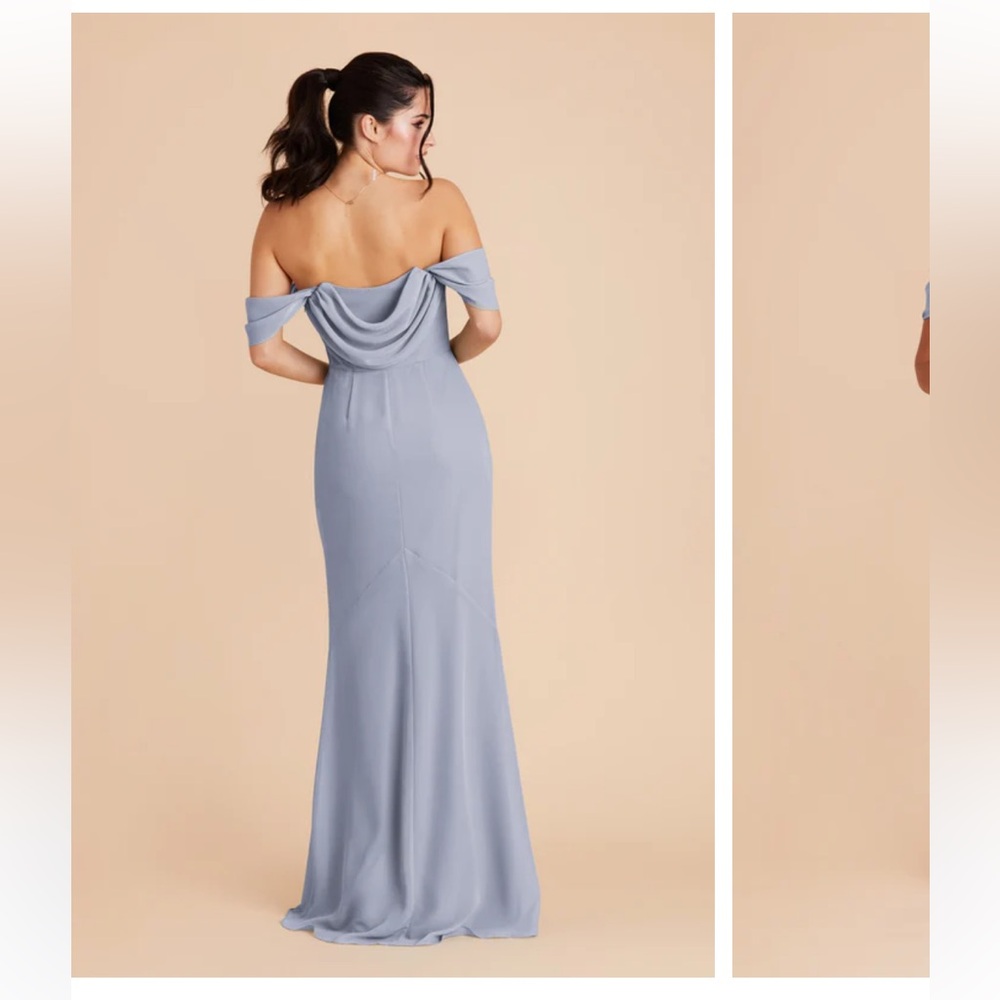 Birdy Grey Off-Shoulder Blue Wedding Dress